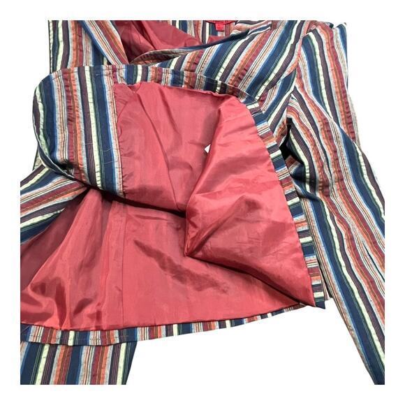 Joni B. Vintage‎ Striped Blazer Jacket Lined Women Size Large - Picture 10 of 10